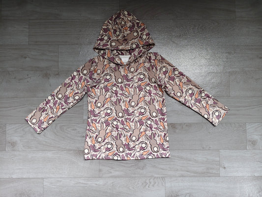 Easter bunny camo print boys long sleeve hoodie top preorder