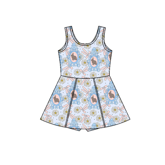 wholesale kids clothes custom Easter bunny design dress