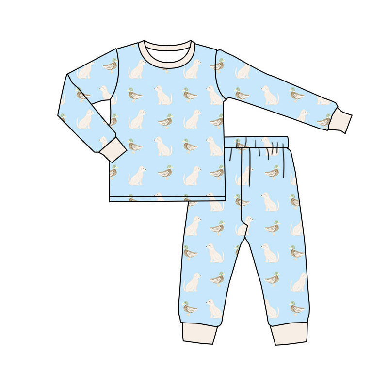 Duck dog design kids pajama set wholesal factory price