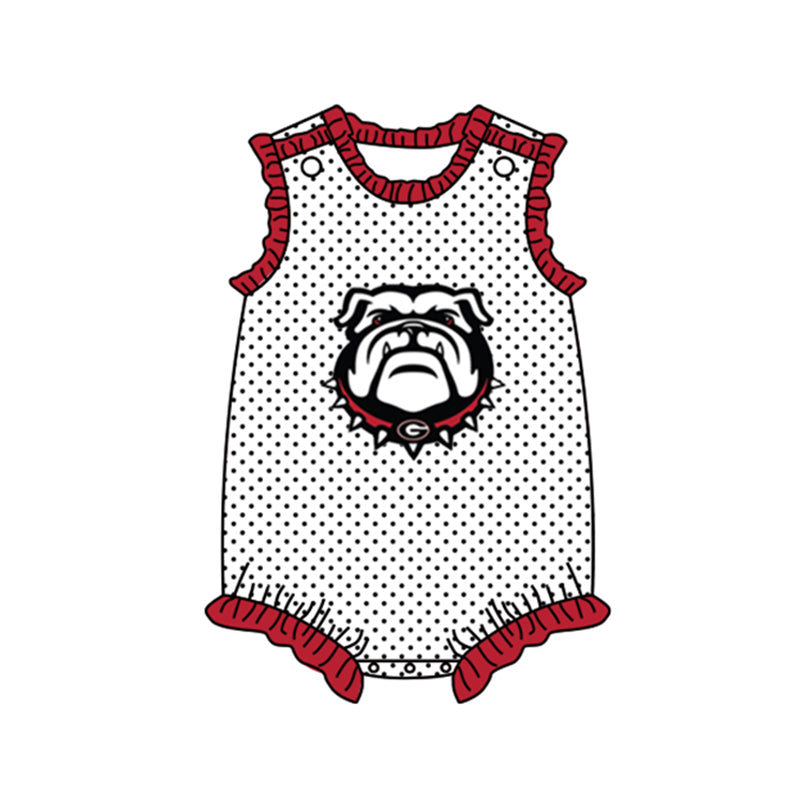 toddle baby girl dog team romper