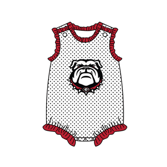 toddle baby girl dog team romper