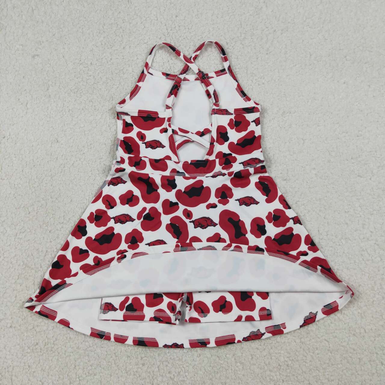 ARKANSAS Team camo design girls summer active yoga dress