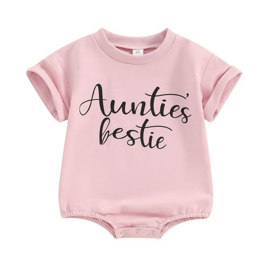 Aunties bestie short sleeve romper
