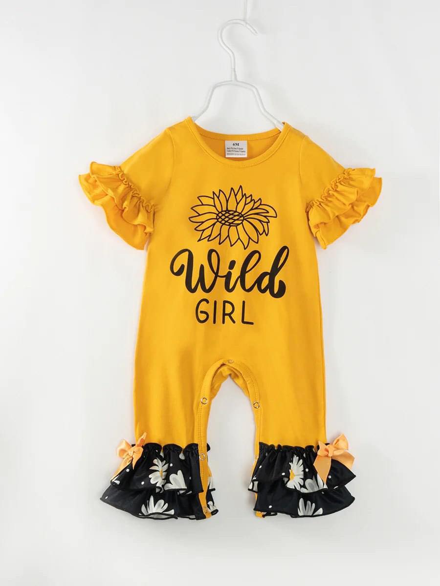 toddle  girls wild girl romper preorder