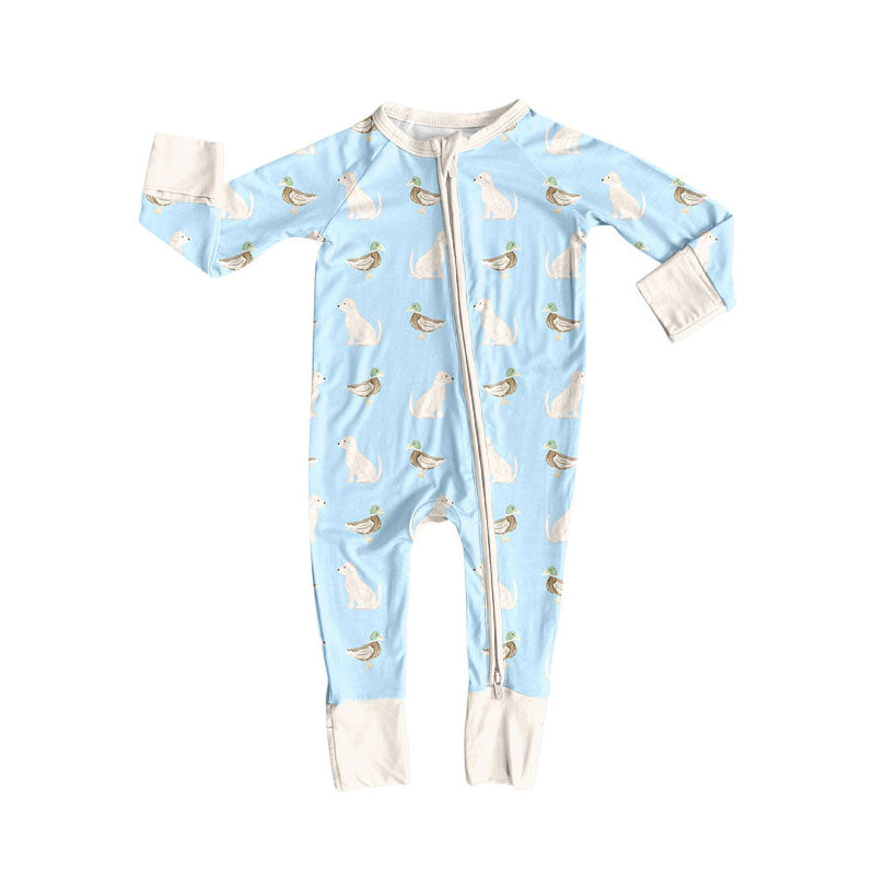 Toddle baby duck dog long sleeve romper wholesale factory price