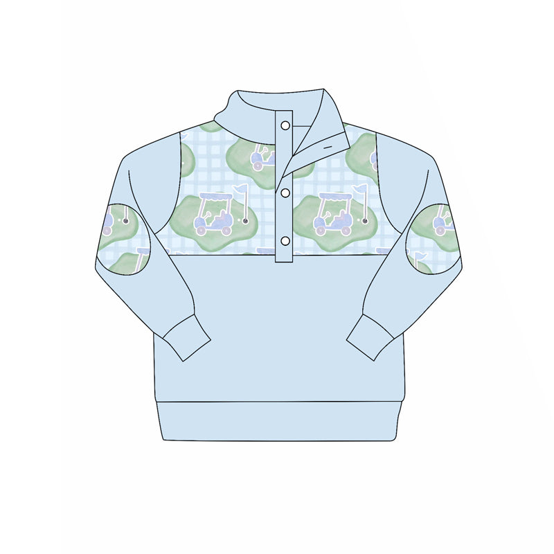 Golf design kids baby long sleeve pullover