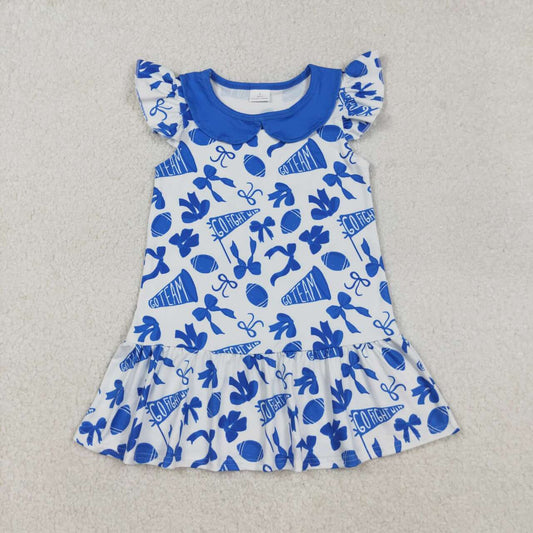 Toddle girls blue team design girls dress