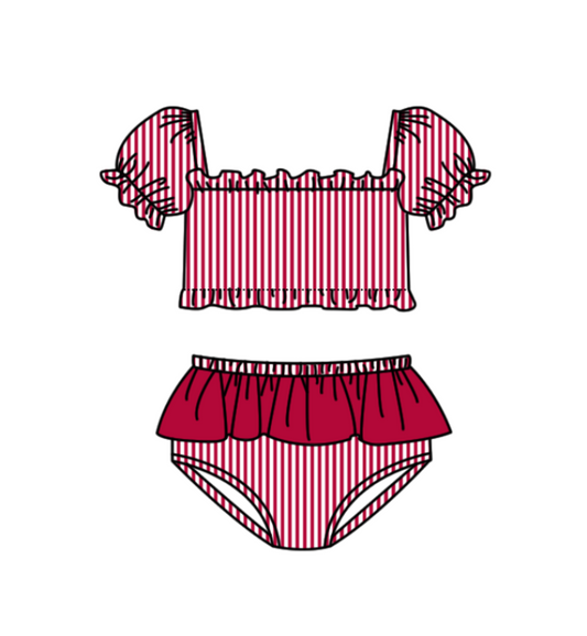 Baby girls wholesale two pieces custom team summer swimwear