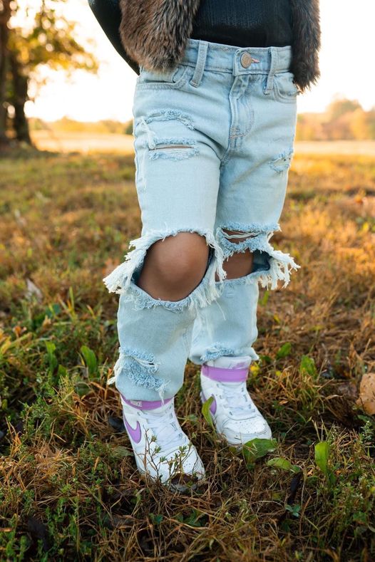 toddle baby boy big hole jeans pants preorder