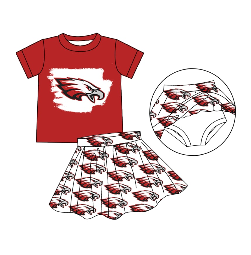 toddle girls cheer team skirt set