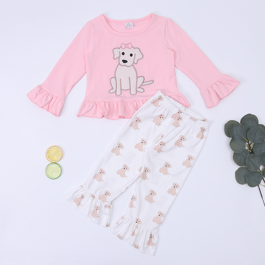 wholesale baby girls cute dog animal clothes