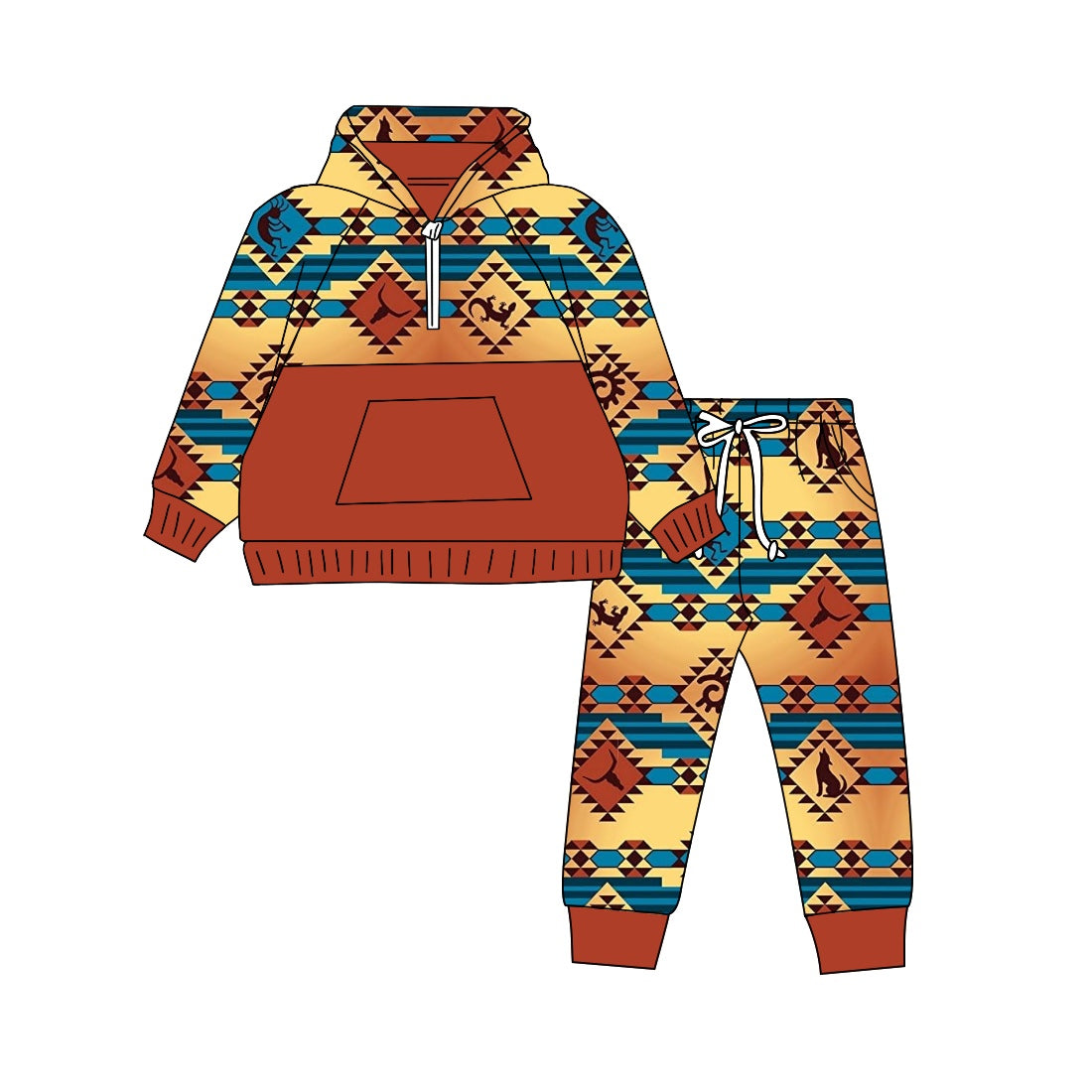 western aztec long sleeve fall clothes