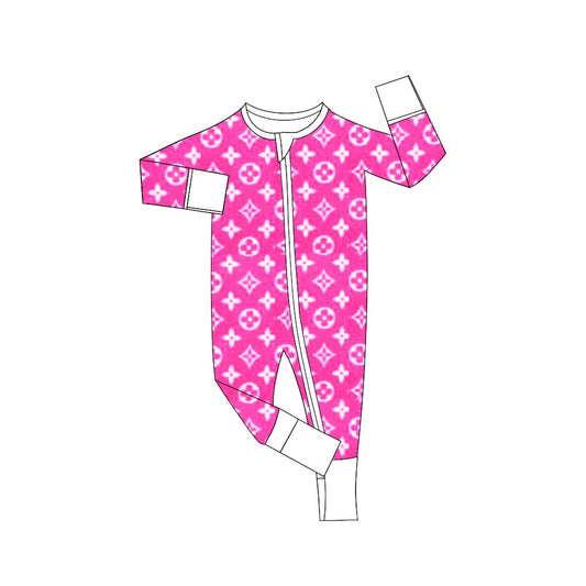 baby girl long sleeve spring fall zip romper