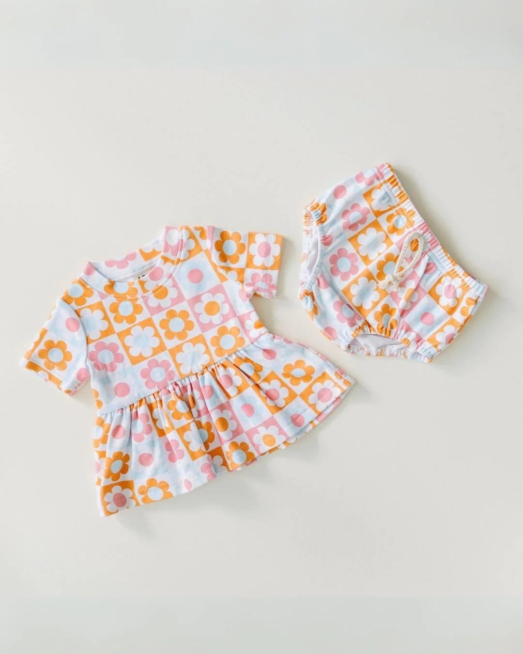 flower girls summer bummies set