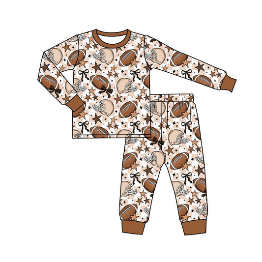 Football design kids pajama set wholesal factory price
