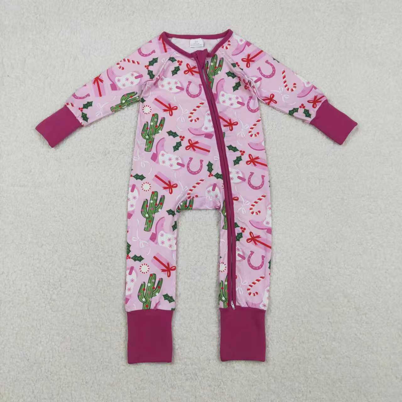 Western cowgirl long sleeve pajama set outfit