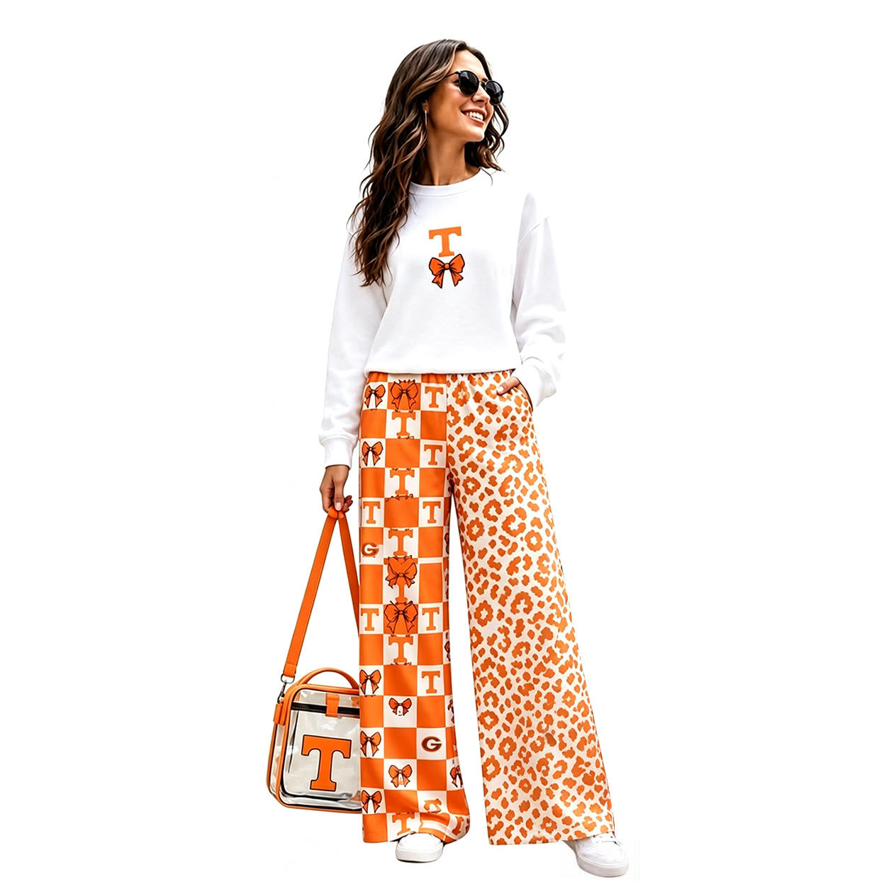 Adult women georgia team design long sleeve milk silk material outfit