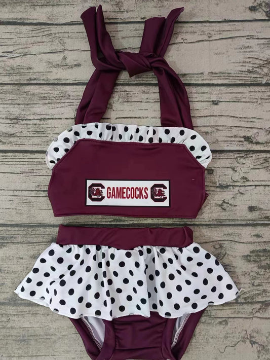 baby girls two pieces team design summer bathing suit