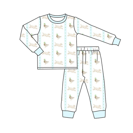 Duck dog design kids pajama set wholesal factory price