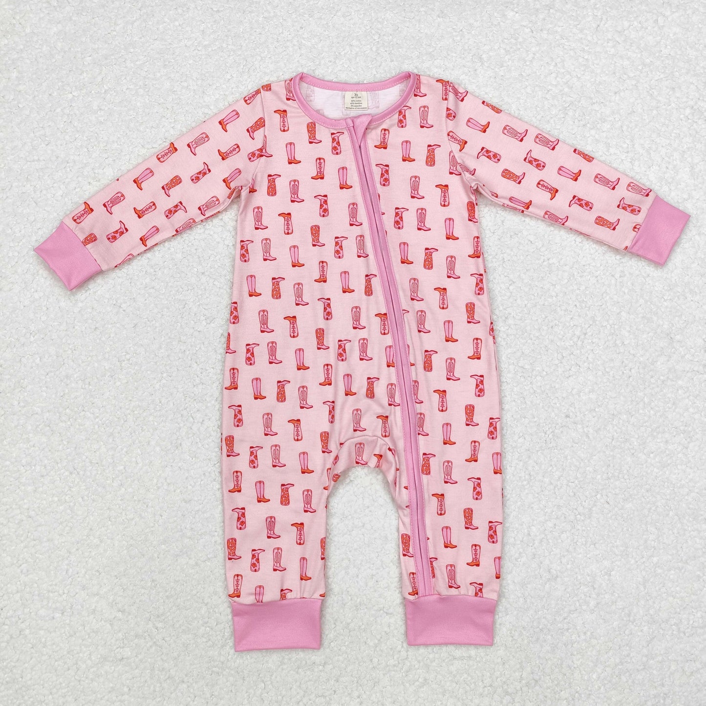 Mommy and Me  western boots long sleeve matching pajama set