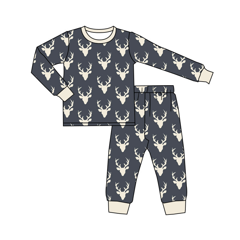 baby boy reindeer long sleeve outfit