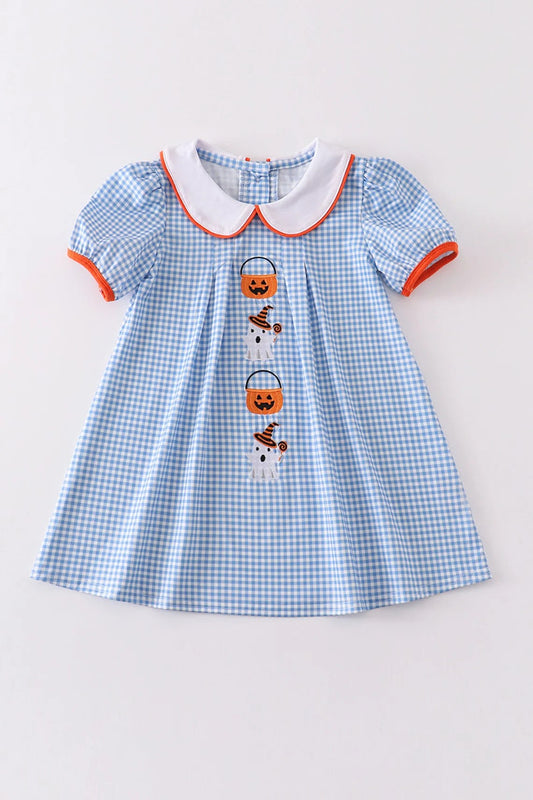 Halloween ghost pumpkin short sleeve dress