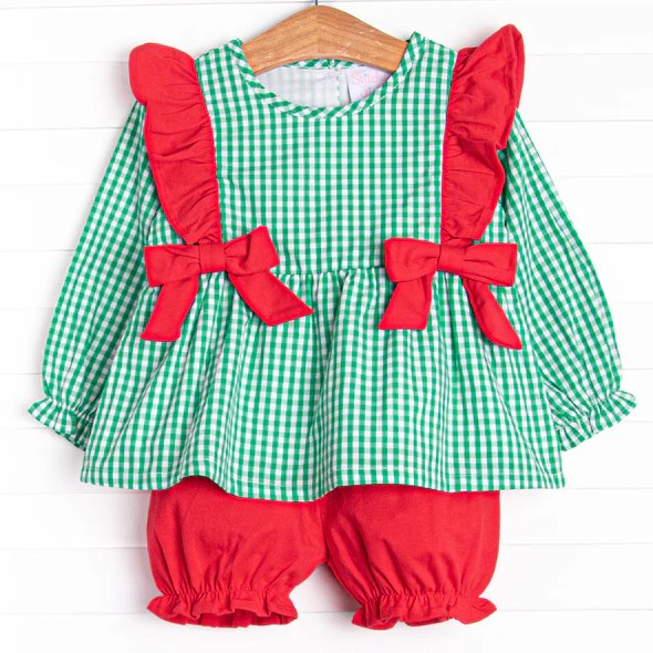 Wholelsale Christmas Holiday  bummies set