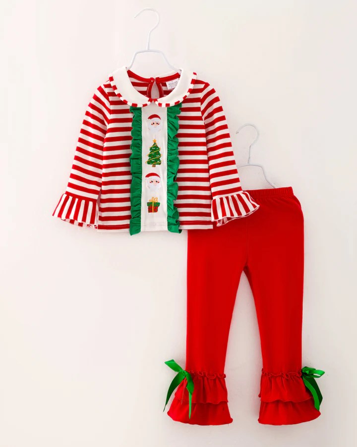 Christmas Tree Santa Baby Matching Clothing Set