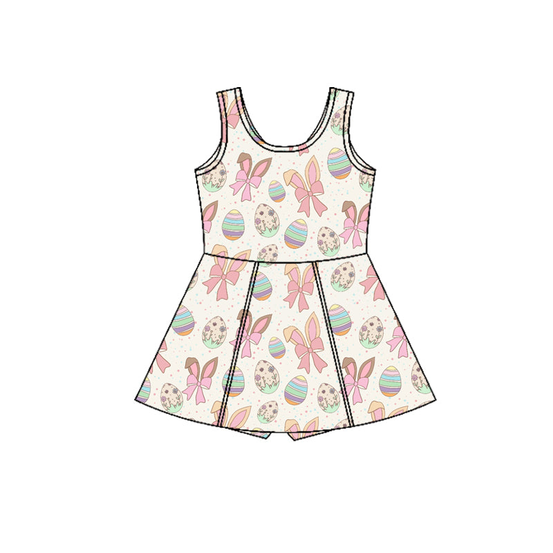 wholesale kids clothes custom Easter bunny design dress