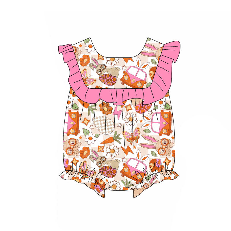Easter bunny design kids baby holiday romper