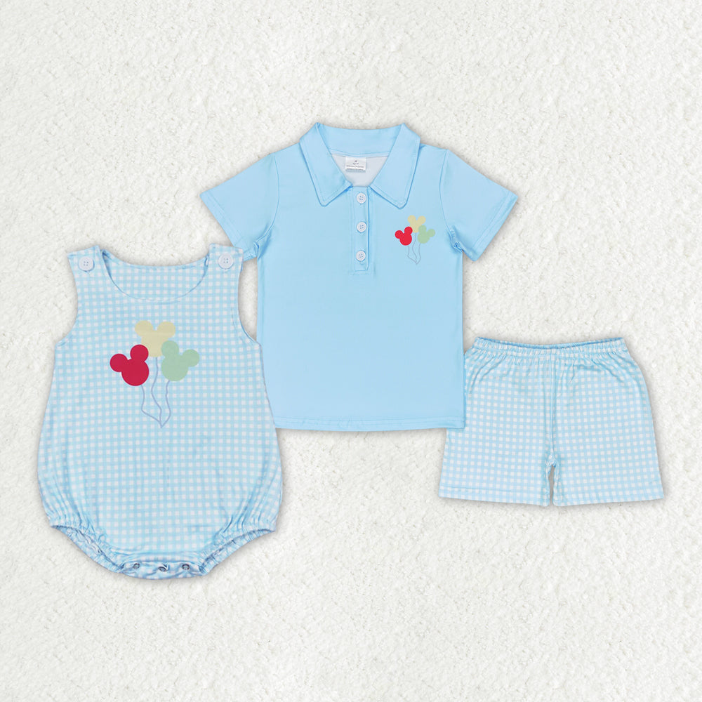 baby boy matching cartoon clothing set