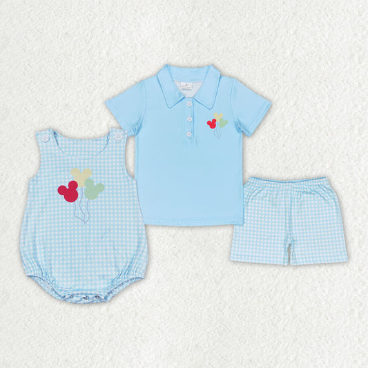 baby boy matching cartoon clothing set