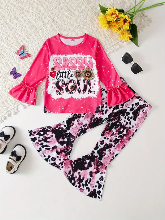 sassy little soul girls bell bottoms outfit