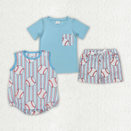 Baseball design kids matching outfit