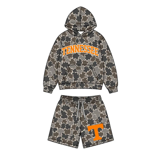 Custom team Tennessee hoodie top matching shorts boy summer outfit