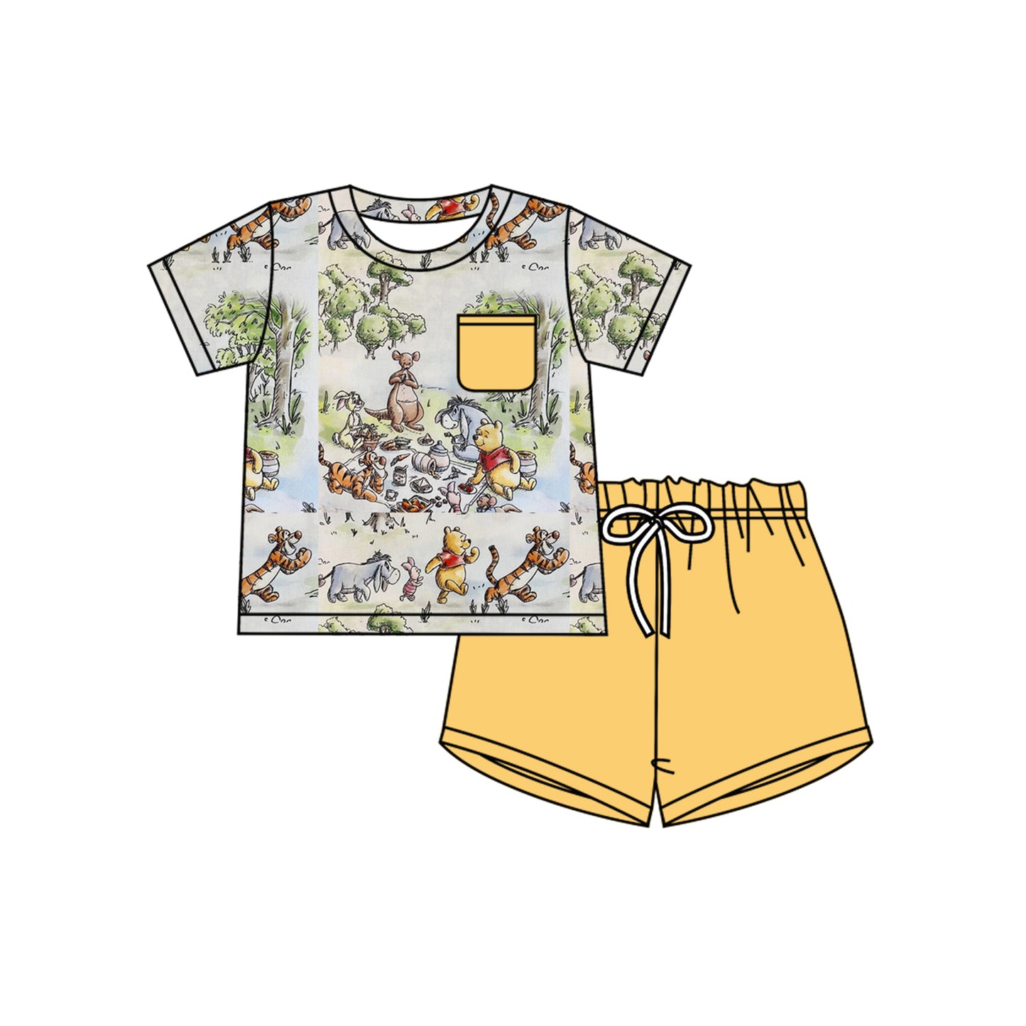 cartoon bear baby boy outfit