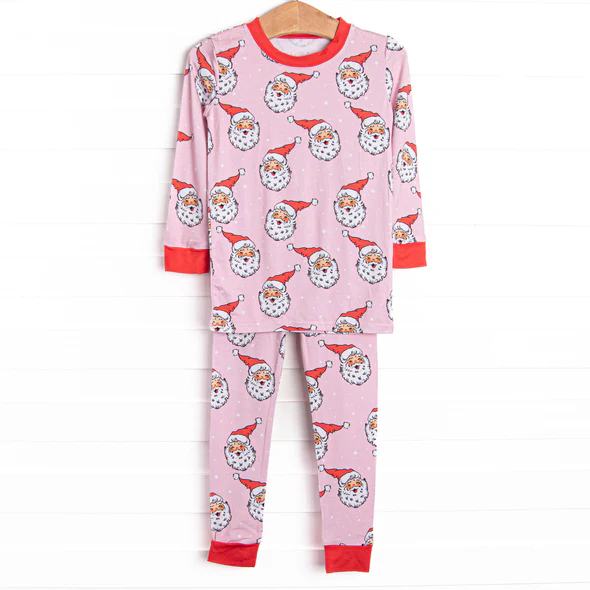 Christmas Santa Claus kids long sleeve pajama set
