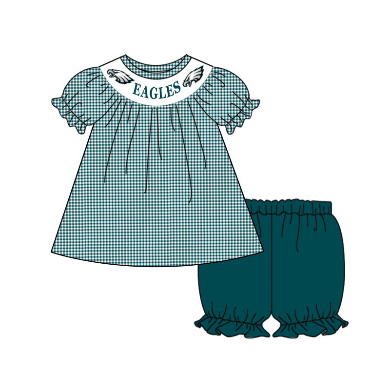 baby girls eagle university football team custom outfit