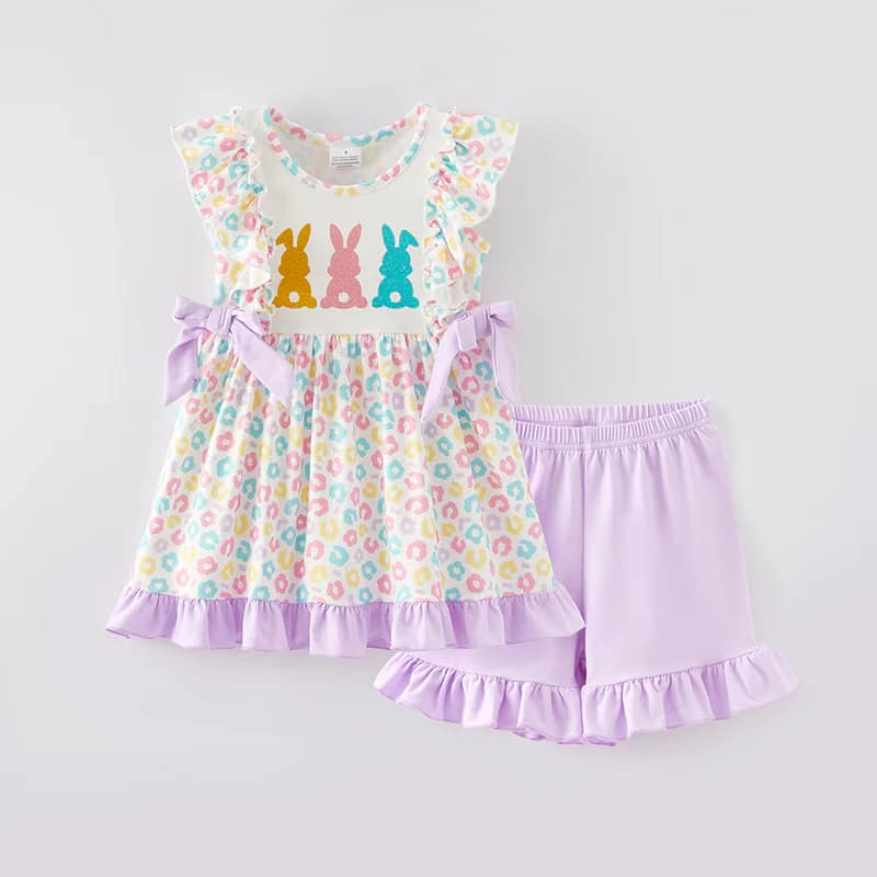 Easter bunny baby girls summer clothes