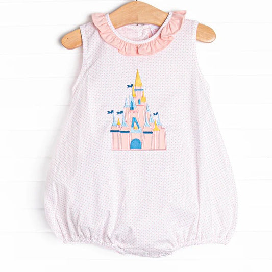 Toddle baby girl castle design design romper