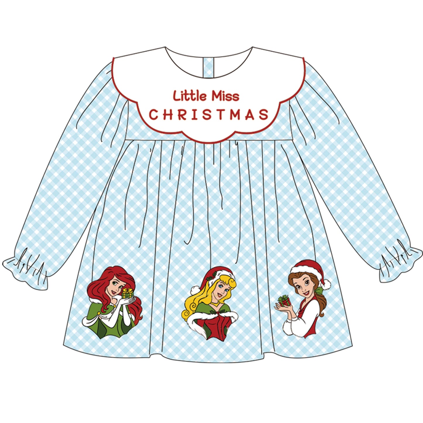 Wholesale Kids Girls Merry Christmas Cartoon Dress