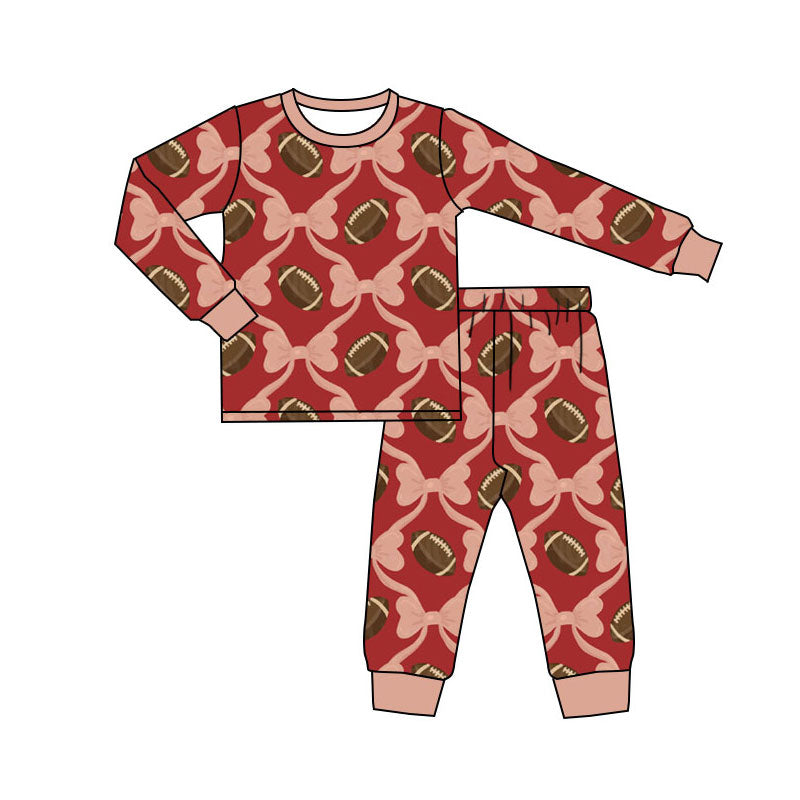 Football design kids pajama set wholesal factory price