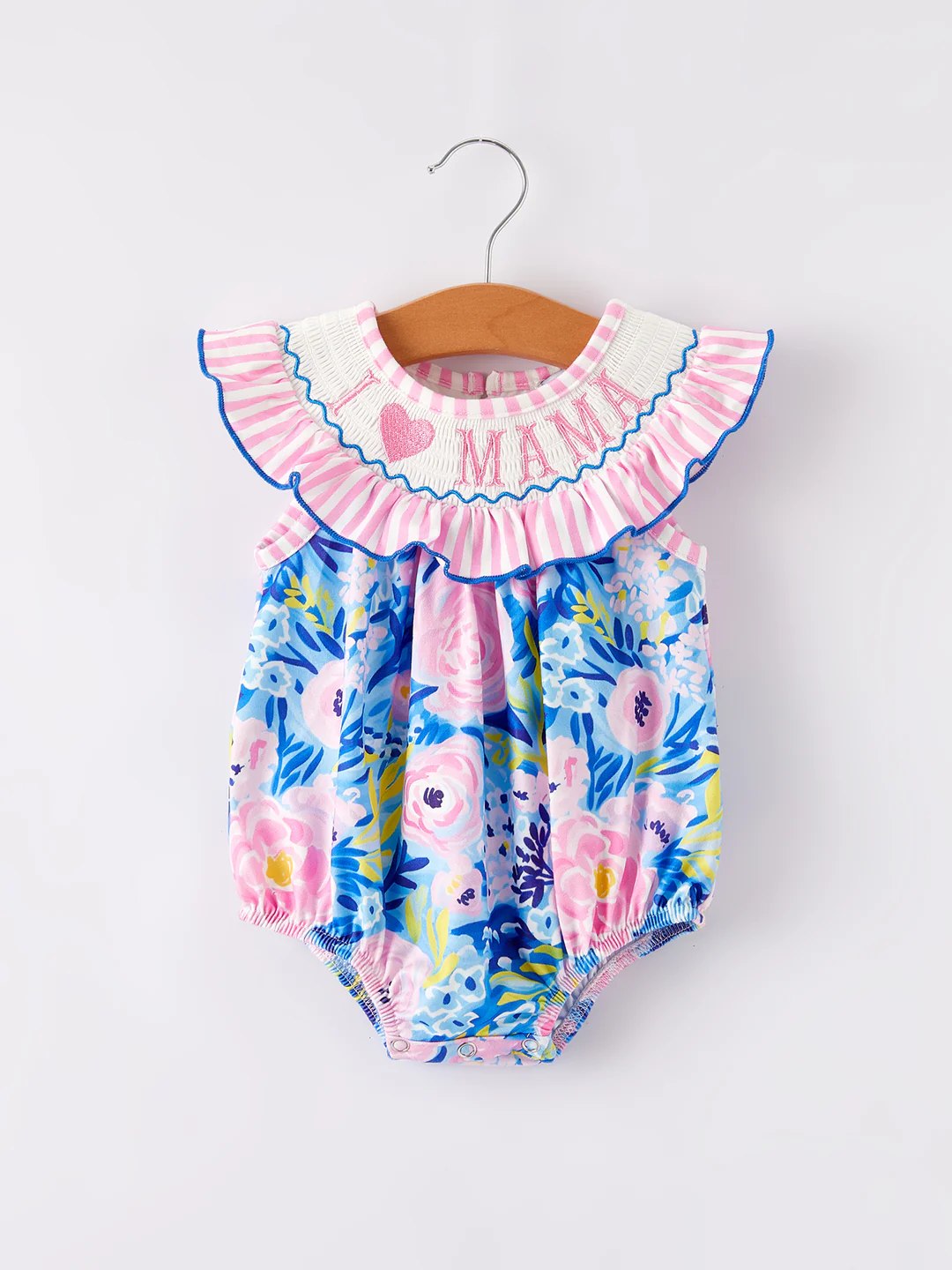 toddle baby girl I love mama floral romper