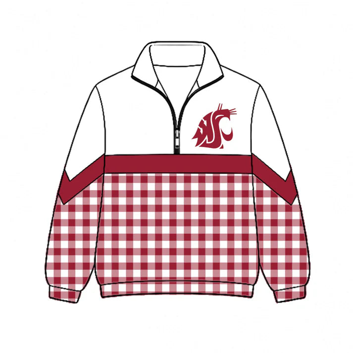 Kids WSU Cougar team style long sleeve pullover top