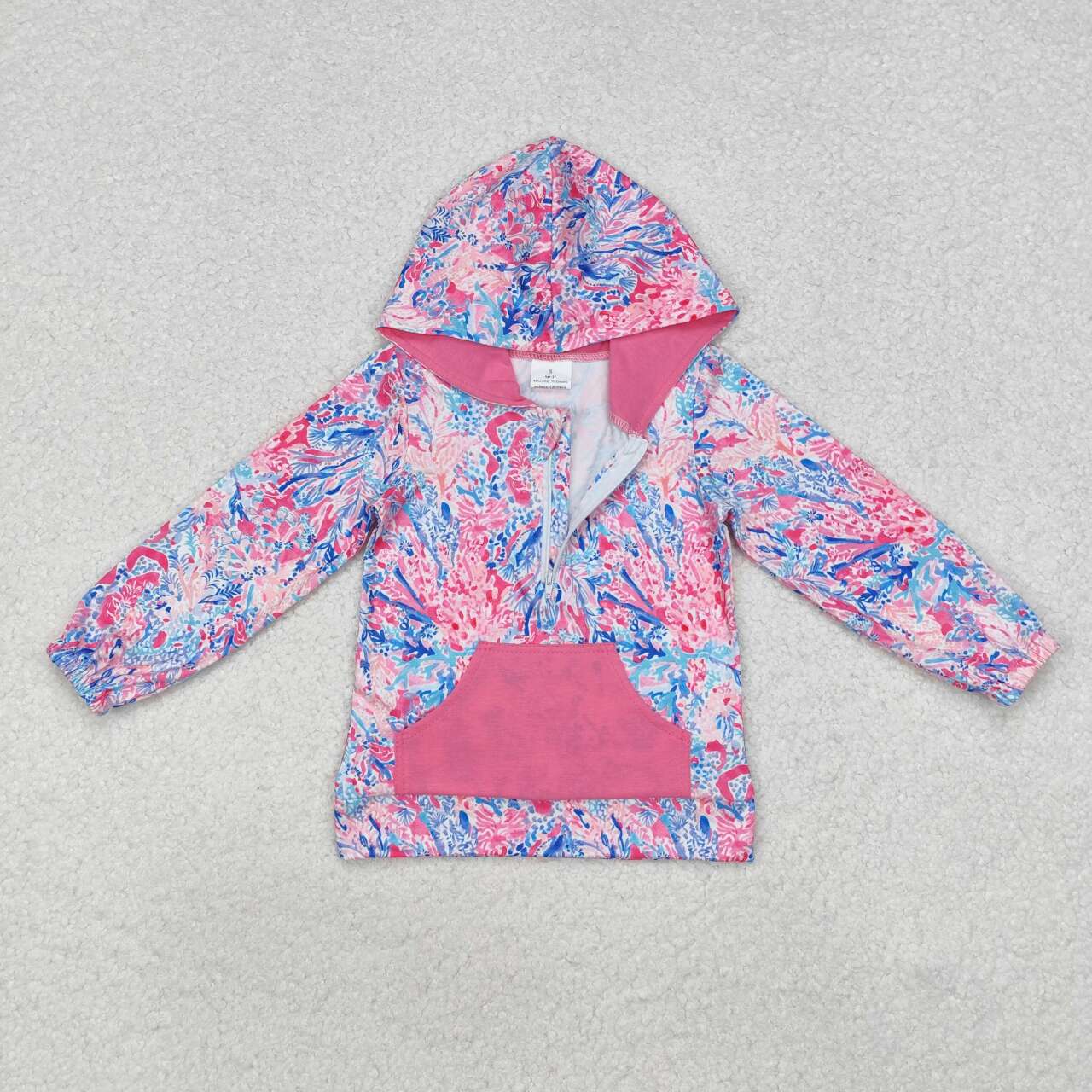 baby girls floral long sleeve hoodie top