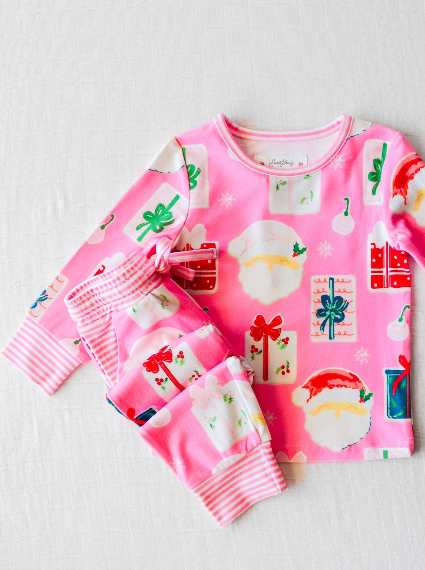 Infant baby girls Christmas design pajama set clothes