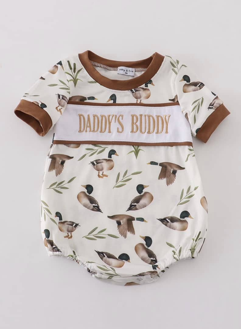Daddys buddy mallard duck summer romper