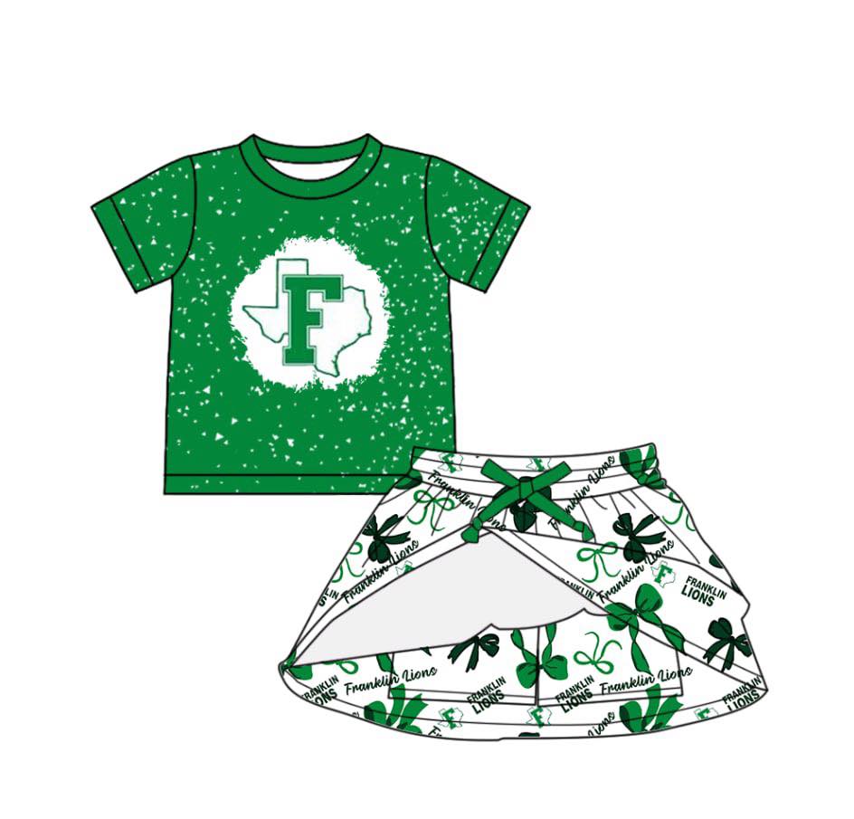 Baby girls custom team cheer outfit add shorts