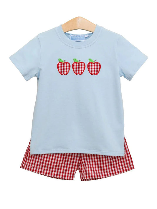 Toddle baby boy back to school apple design outfit