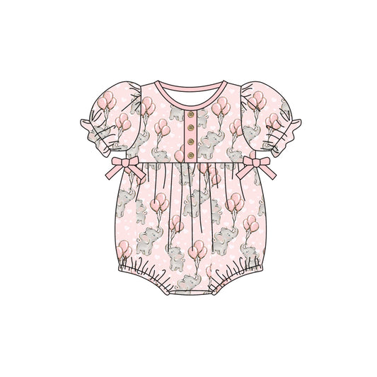 infant baby girl elephant balloon romper